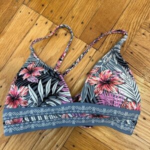 Floral bikini top Size S